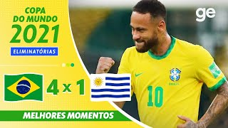 BRASIL 4 X 1 URUGUAI | MELHORES MOMENTOS | 12ª RODADA ELIMINATÓRIAS DA COPA | ge.globo