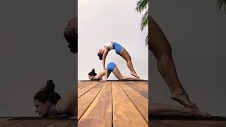 Twin Split Stretching Flow Flexibility Easy  #Yoga #yogapractice #shorts