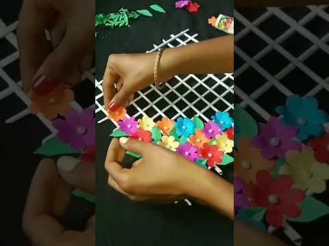 diy easy and beautiful Wall hanging #homemade #papercraft #wallhanging #shorts #viralvideos........"