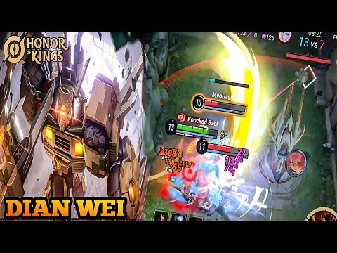 Honor of kings ( Dian Wei ) OP! After Big Buffed Adjustment | HOK 2024