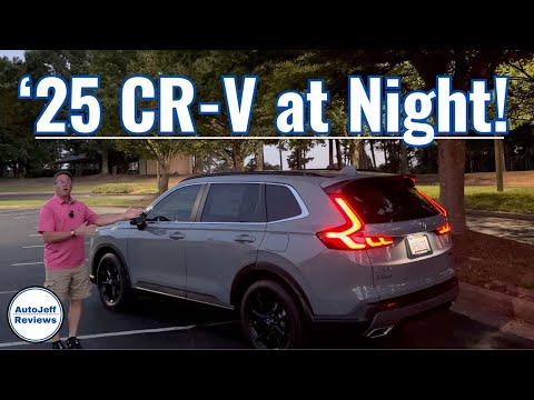 2025 Honda CR-V at Night: Buttons, Controls, Lights! Better than RAV4?