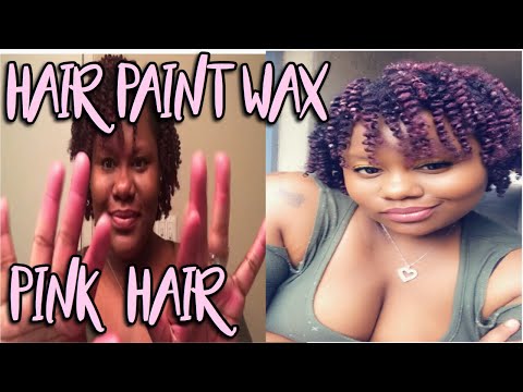 💗I TRIED HAIR PAINT WAX | PINK HAIR | Temporary Hair Dye | NO BLEACH on Natural Hair!💕