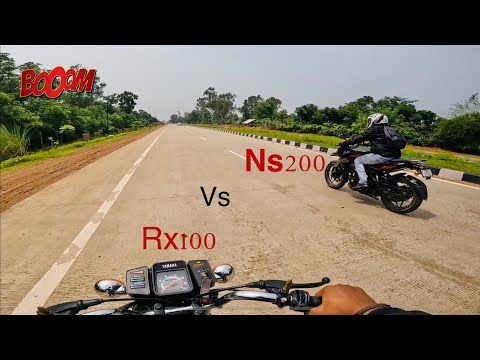 Pulsar NS200 VS YAMAHA RX100 || RX100 TOP SPEED 120+