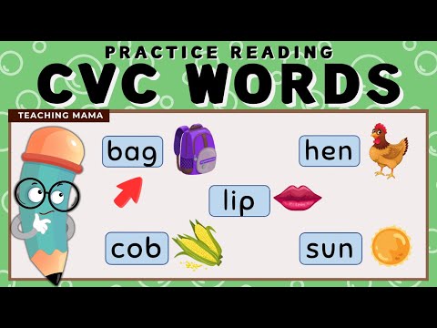 LEARN TO READ CVC WORDS | PRACTICE READING SIMPLE WORDS | READING COMPILATION | TEACHING MAMA