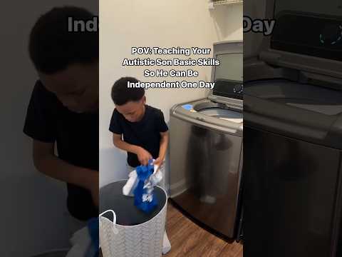 Teaching Autistic Son Independence #autism #specialneedsparenting #asd #parenting #laundry