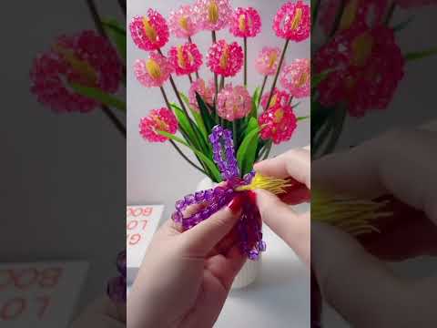 DIY beads flowers #handmade #diy #gift #beads #handmadegifts #diybeads #flowers #homedecor #craft