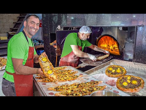 🇹🇷 Street food in TRABZON, Turkey - KING OF TURKISH PIDE + INSANE seafood | Street food in Turkey