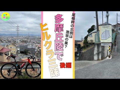 【坂＃69】多摩丘陵激坂攻略　いよいよ激坂が牙を向く　50Kmで1000ｍ登るルートを作ろう　後編　　坂みち探訪