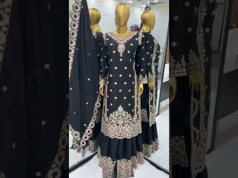 *Presenting New Designer Collection In Pure Chinnon With Heavy Embroidery Coding Dori-Sequence Work