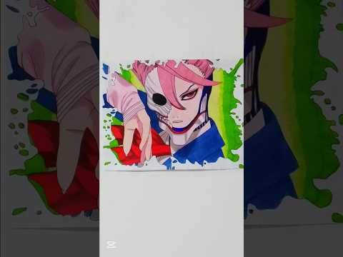 Drawing Aira Shiratori ❤(Yokai Form) - Stained Art 🎨 | from Dan Da Dan #art #aira #dandadan