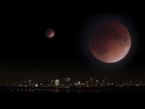 The lunar eclipse, a timelapse