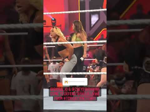 Zoey Stark & Io Shirai defend Raquel Gonzalez by Toxic Attraction during the WWE NXT Match #shorts