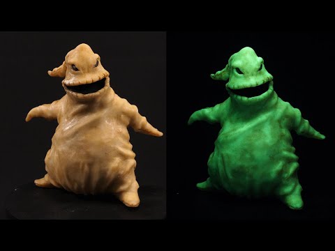 I made Oogie Boogie and he glows in the dark