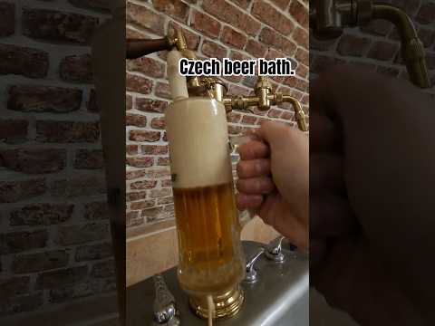 Traveled to Czech for a beer bath spa. Drink & bathe in beer. #asmr  #travel #asmr #spa #spaday