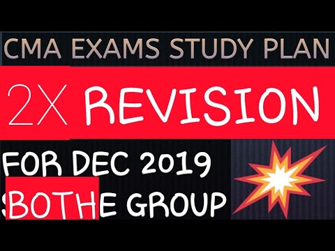 CMA Study plan for both groups DEC 2019