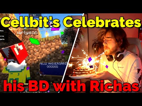 Cellbit Celebrates his 27th BIRTHDAY With Richarlyson on QSMP Minecraft