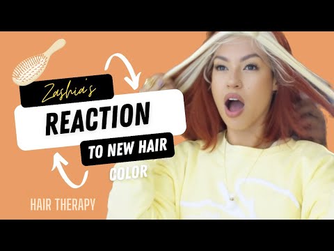 Zashia Santiago’s reaction to New Hair Color | Hair Therapy | Episode 1