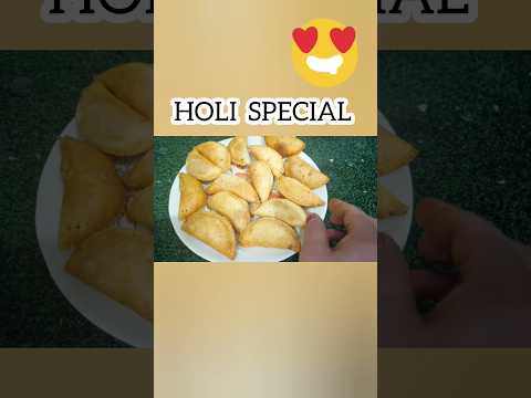 Gujiya Recipe 😋 Holi Special 🌈 #trending #viral #shorts #holi #sweets  @Priyas_punjabi_kitchen