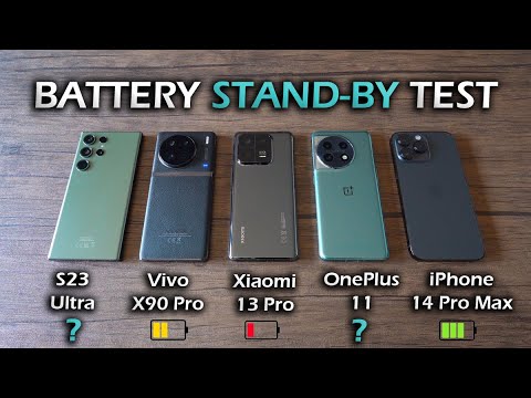 S23 Ultra vs Vivo X90 Pro vs Xiaomi 13 Pro vs OnePlus 11 vs iPhone 14 Pro Max | BATTERY STANDBY TEST