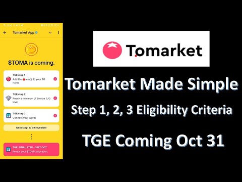 Tomarket Eligibility Criteria Decoded: 3 Steps You Need to Know + TGE on Oct 31!