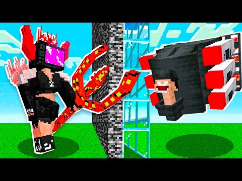 BATALLA de MOBS SKIBIDI TOILET VS TV WOMAN muy EPICO en MINECRAFT HARDCORE 🥵