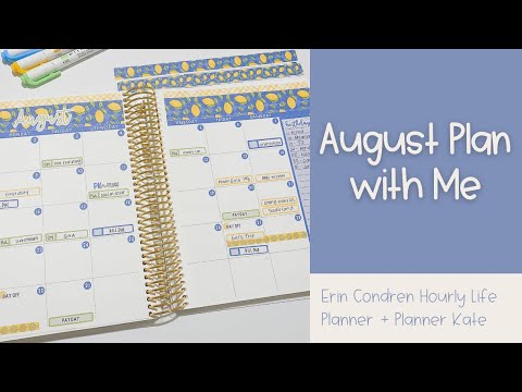 AUGUST Plan With Me | Erin Condren Hourly Life Planner