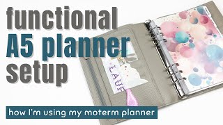 FUNCTIONAL A5 RINGS PLANNER SETUP | 2024 Planner | Moterm Planner