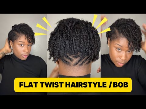 Flat twist hairstyle/2 strand Twist bob