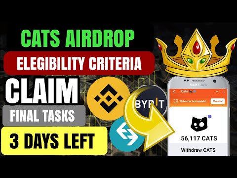 Cats Airdrop Claim | Final Tasks For Withdraw And Sell - Listing Date Confirmed - Telegram AIRDROP