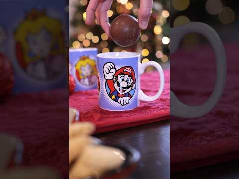 Trying the $10 Walmart Super Mario Hot Cocoa Bomb Mug set. It was SO GOOD!😋