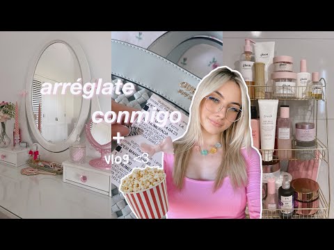 arréglate conmigo para ir al cine 🤍 {mini vlog, tratamiento para cabellos teñidos, makeup…}