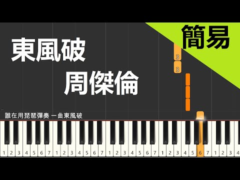 周傑倫 東風破 鋼琴教學 簡易單手版/雙手版