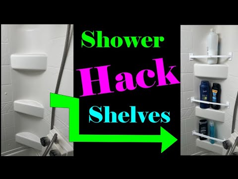 RV shower shelf