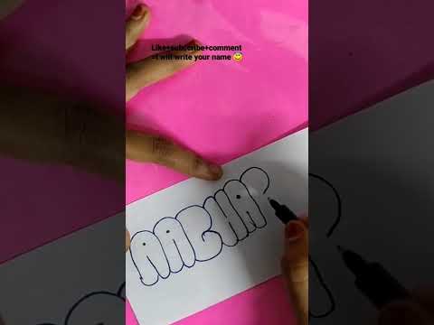 How to write AACHARYA in bubble letters#shorys#viral#videos#crafts