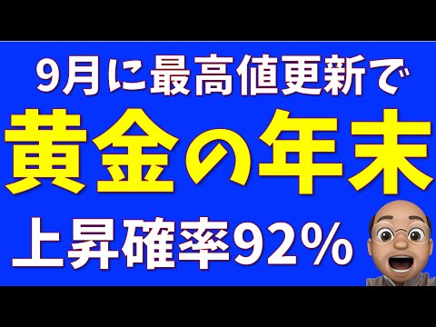 今年のS&P500、黄金の年末へ【米国株,  NASDAQ100】