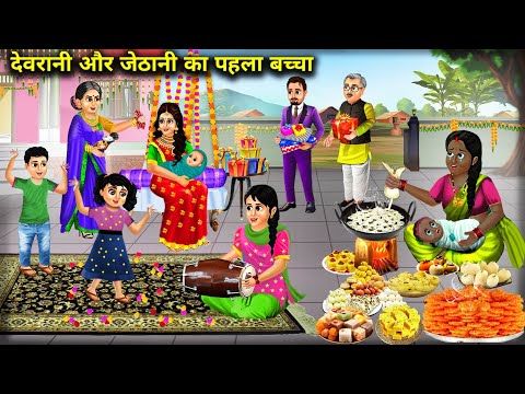 गौरी और काली बहु का पहला बच्चा || gouri Aur kali Bahu Ka Pahla Baccha || Hindi Cartoon Kahaniyan...