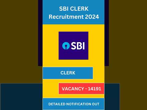 SBI CLERK Notification 2024 | SBI Vacancy, Salary, Eligibility, Syllabus 2024| Latest Jobs 2024