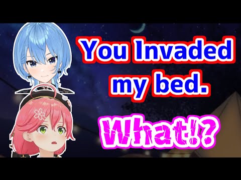 Miko invaded Suisei's bed at Shiraken trip [Hololive/Sakura Miko/miComet /Shiranui kensetsu]