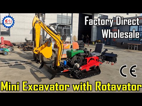 Hot Selling High Quality Mini Tractor with Excavator and Rotavator