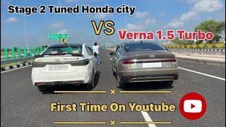 Honda city vs verna turbo 1.5 | Drag Race