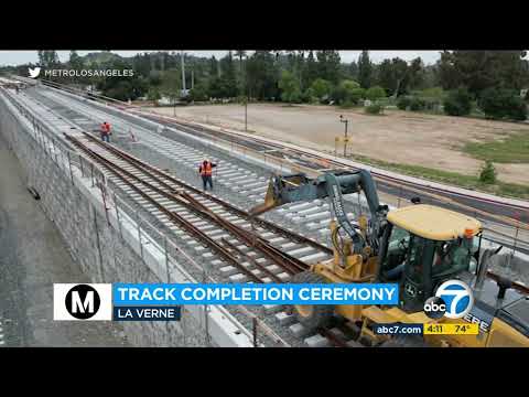 ABC 7 Coverage of Foothill Gold Line Track Completion Ceremony