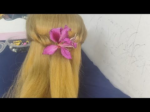 New Beautiful Hair Style|Hair Style For Women|Flower Hairdo|#receptionhairstyle#viralvideo