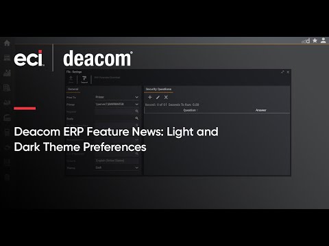 Deacom ERP Feature News: Light and Dark Theme Preferences