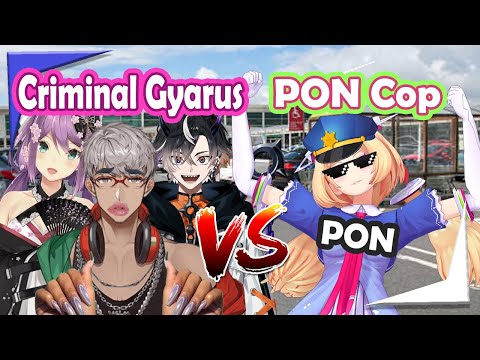 Arusan and gyaru team with new business meta VS PON cop Akirose 【Hololive Holostars EngSub】