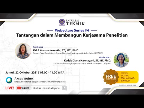 Webecture Series #4 - Tantangan dalam Membangun Kerjasama Penelitian