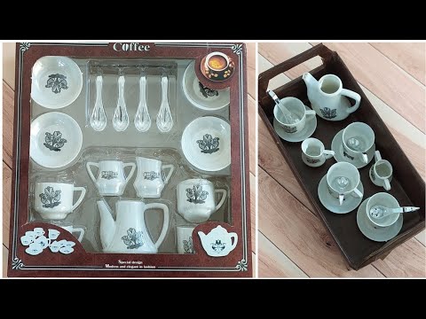 3 Minutes Satisfying with unboxing hello kitty kitchen set | Miniature tea set | Hello kitty asmr