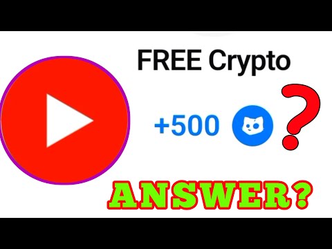 Free Crypto Answer | Free Crypto Youtube Video Task | |Free Crypto +500Cats | Cats Video Code Today