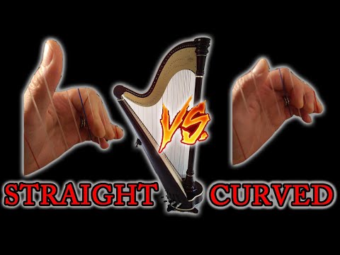 Straight versus curved: harp hand position