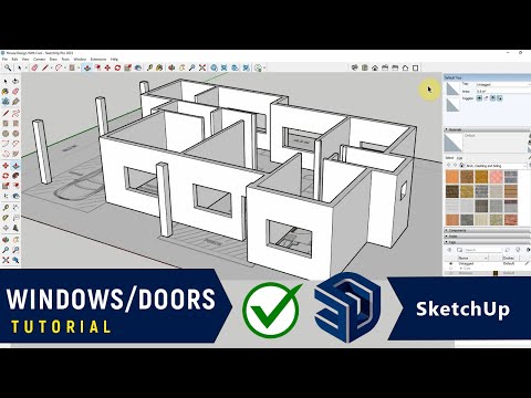 How to Easily Create Windows and Door Holes on Walls in SketchUp Pro 2023