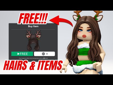 HURRY! GET 7 FREE HOLIDAY HAIRSTYLES & ITEMS 🤩🥰